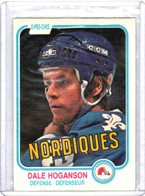 1981 O-Pee-Chee  Dale Hoganson  Card #276 - Quebec Nordiques